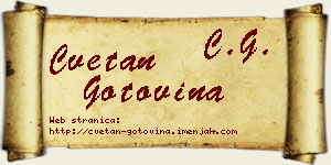 Cvetan Gotovina vizit kartica
